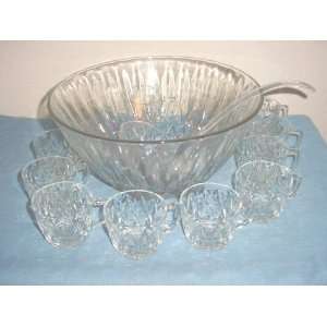  Glass Punch bowl Set 