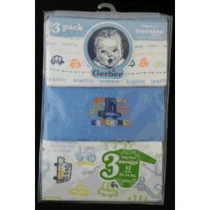  Gerber 3 Pack Long Sleeve Onesies 12 Months   Boy Baby