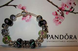 Authentic Pandora Bracelet Cat Lover w/receipt  