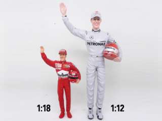 12 F1 Michael Schumacher Figure Mercedes GP Figurine  