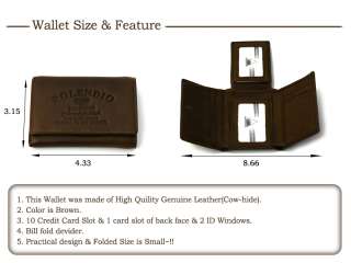 Rolendio Mens Tri Fold Wallet Practical&Convenient J242  