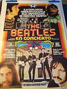 THE BEATLES (RARE IN CONCERT MOVIE POSTER)  