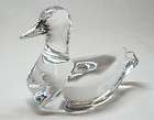 Baccarat Lead Crystal Duck Figurine Near Mint Signed