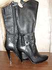 Stunning black lamb leather boots, NEW, euro size 36/size 7 US, SUPER