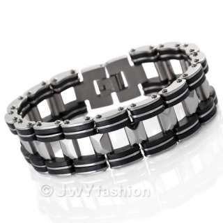 MENS Stainless Steel Link Chain Bracelet Cuff NEW vc696  
