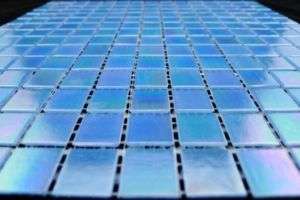 Ocean Blue Iridescent Mosaic Glass Tile Kitchen & Bath  