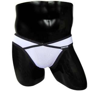 Mens sexy briefs Underwear boxer shorts WHITE THONG NEW  