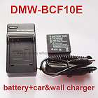   Wall/Car Charger for Panasonic Lumix DMW BCF10 DMC TS3 FS10 FH20