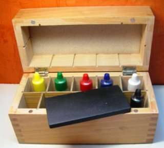 Acid Gold Test Kit, 2x4 Danube River Stone, Large Wooden Box