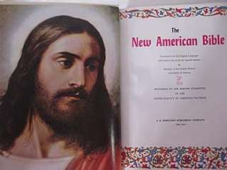 LARGE Vintage Catholic Family Holy Bible New American 1971 NICE 
