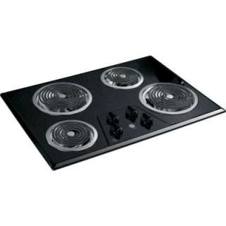 GE 30 in. Coil Electric Cooktop in Black JP328BKBB at The Home Depot