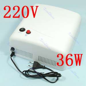 36W 220V Nail Art UV Lamp Gel Curing Tube Light Dryer  