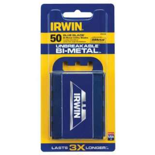 Irwin Blue Blade Bi Metal Blades for Utility Knives (50 Pack) 2084300 