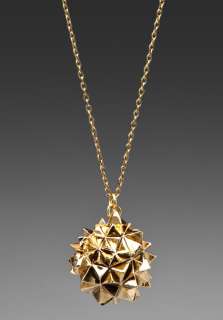 HOUSE OF HARLOW Crater Locket Necklace in Gold  