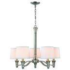Customer reviews for 5 Light Brushed Nickel Chandelier with White 