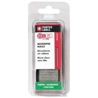 Porter Cable 3/4 in. x 23 Gauge Glue 2M Bright Pin Nails PPN23075 at 