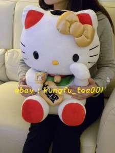 HUGE Mascot Hello Kitty Lucky Wealth Maneki Neko Beckoning Cat Doll 