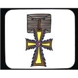 Mauspad mit der Grafik Emblem, Christentum, Kreuz, Symbol, Flagge 