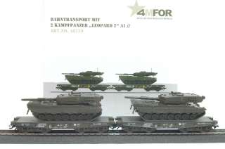 Märklin H0 48739 4MFOR Bahntransport Panzer Leopard 2 A1 Bundeswehr 