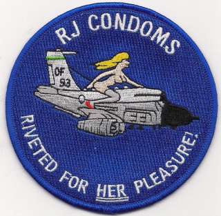 USAF 55th Wing Morale RJ Condoms Military Patch ,  