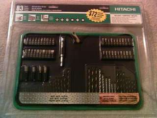 New Hitachi 83pc General Purpose Drill & Drive Bit Set  