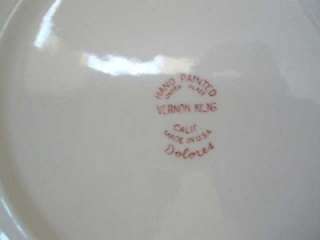 VERNON KILNS HAND PAINTED DOLORES DINNER PLATE  