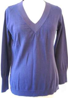   Purple Rayon, Cashmere & Angora Vee Neck Sweater   Extra Large  