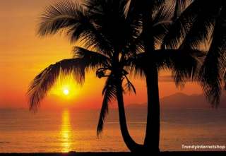 fototapete palmenstrand palmy beach sunrise groesse 368 x 254 cm