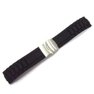 Kautschukarmband der Marke WCC® (schwarz) Bandanstoß 20 mm  
