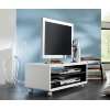 TV Bank WEISS TV Tisch Phonotisch HiFi Rack mit Rollen  