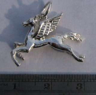 Sterling 925 Silver Pegasus Mythical Flying Horse Charm  