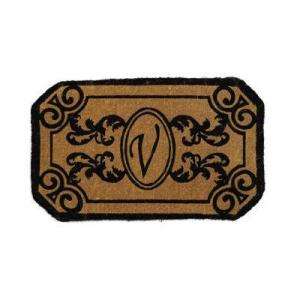 Perfect Home Kingston Rectangle Monogram Mat, 24 in. x 39 in. x 1.5 in 