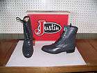 Justin Ladies Lace Up Ropers Grey 5.5 B Made in USA