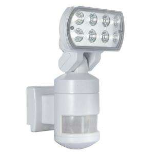   White Motion Tracking LED Security Light NW500WH at The Home Depot