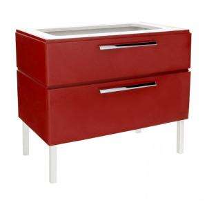   34 in. H Vanity Cabinet Only in Red 7054P 139 