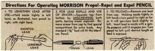 1943 Army Morrison Military Pen and Pencil Set  