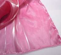 k25 Silver Pink Mirror Organza Fabric Sheer by Yard  