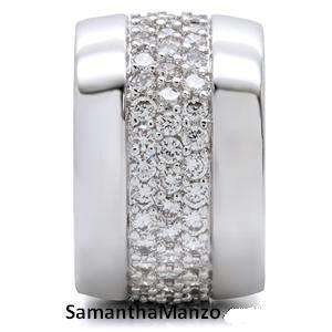 Micro Pave Set Cz Eternity Wedding Cocktail Band Ring 7  