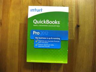   * QUICKBOOKS PRO 2012 Full Retail Version For PC FREE SHIPPING  