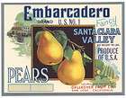 EMBARCADERO Vintage San Jose CA Pear Crate Label Labels