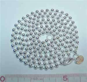 Sterling Silver Bead Ball Chain 3mm 40 40 Inch  