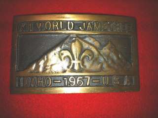 Max Silber belt buckle, XII World Jamboree   Idaho 1967 USA  