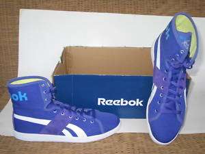 Reebok Top Down Purple Canvas Sneakers Shoes Womens 10  