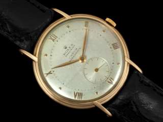 1940s ROLEX PRECISION Vintage Mens Dress Watch   14K Gold  