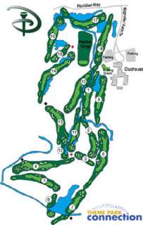 Disney MAGNOLIA PGA Pro Golf Course Display WDW Golf Red Prop Pin Sign 