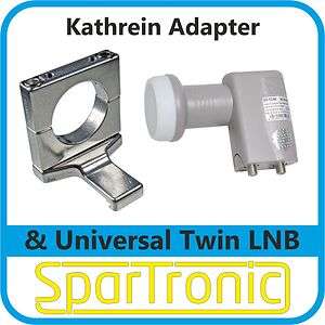 Adapter Kathrein Spiegel + Universal TWIN LNB wie UAS 572/272 HDTV 3D 