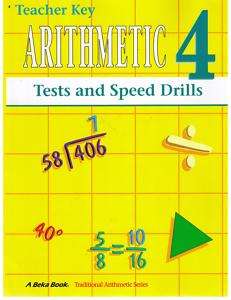 Abeka~HOMESCHOOL~ARITHMETIC 4~Test Speed Drill Key  