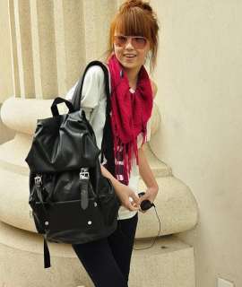 New Fashion Boys Girls PU Leather Big Backpack Satchel Schoolbag 