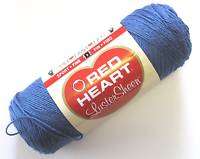 Lustersheen Red Heart sport yarn MEDIUM BLUE  