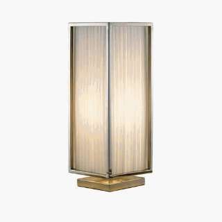  Adesso 3616 Luxe Table Lantern   White And Chrome